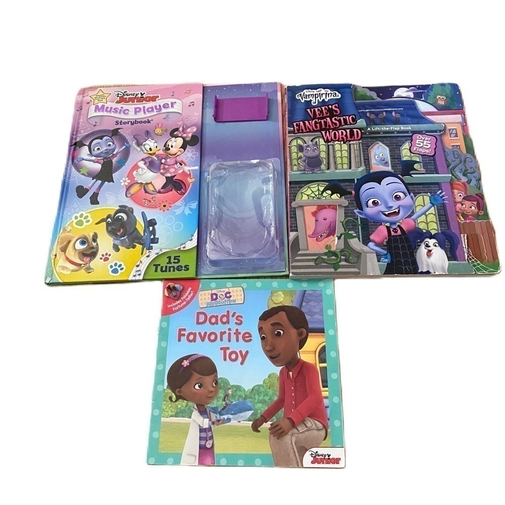 Disney Book Bundle Vampirina Doc Mcstuffins Music Minnie Mouse Puppy Dog Pals